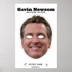 Gavin Newsom Kostüm-Maske Poster