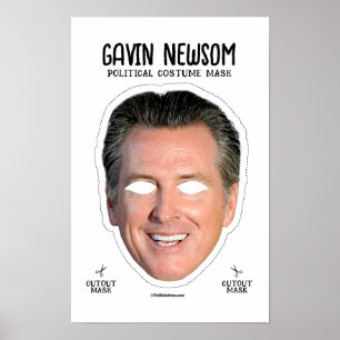 Gavin Newsom Kostüm-Maske Poster