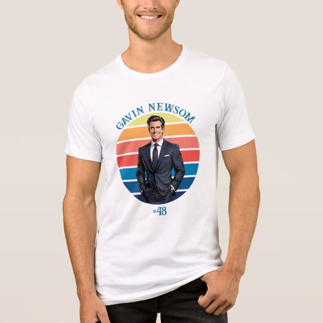 Gavin Newsom | Vintag #48 Tri-Blend Shirt (Vorderseite)