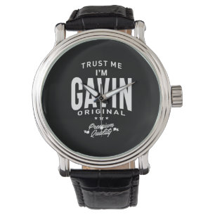 Gavin Personalisiert Name Geburtstagsgeschenk Armbanduhr