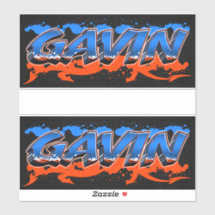 Gavin prénom Nom Graffiti Autocollant Autocollant