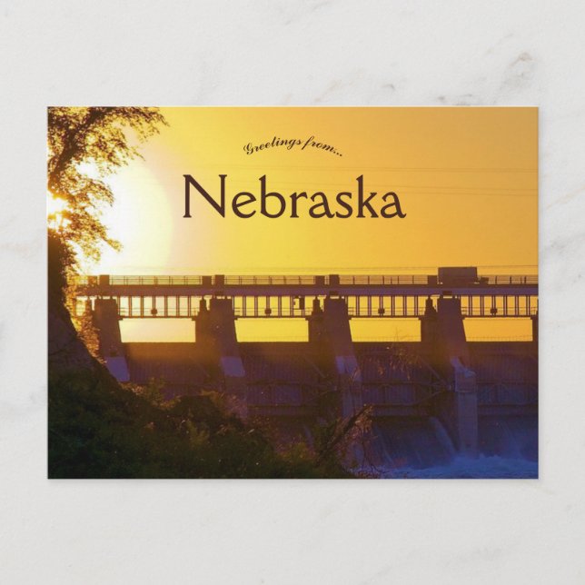 Gavins Point Dam Nebraska Postkarte (Vorderseite)