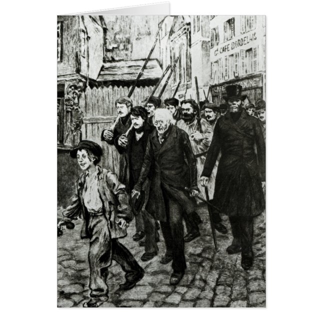 Gavroche führt eine Demonstration (Vorne)