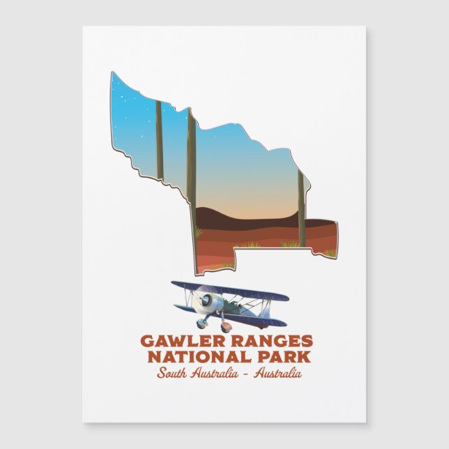 Gawler zeigt Reiseplakatkarte Magnetkarte (Vorderseite)