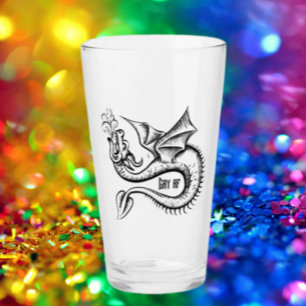 Gay AF Drache Schwarz Glas