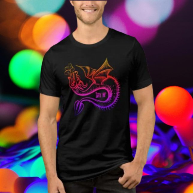 Gay AF Gradient Rainbow Dragon Tri-Blend Shirt (Von Creator hochgeladen)