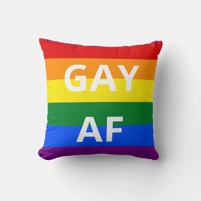 Gay AF Kissen (Vorderseite)