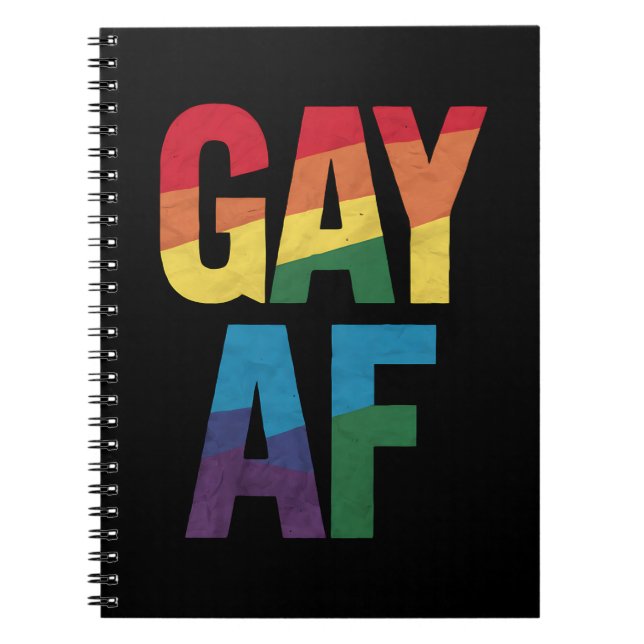 Gay AF LGBT Pride Gay Gift Monat Notizblock (Vorderseite)