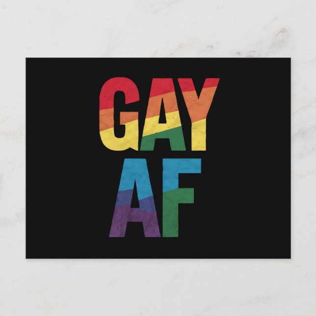 Gay AF LGBT Pride Gay Gift Monat Postkarte (Vorderseite)