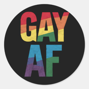 Gay AF LGBT Pride Gay Gift Monat Runder Aufkleber
