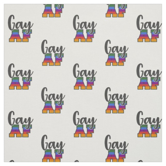 Gay AF Typografie Muster Stoff (Muster)