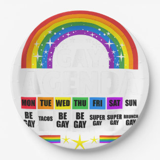 Gay Agenda für LGBT-Gay Pride Pappteller