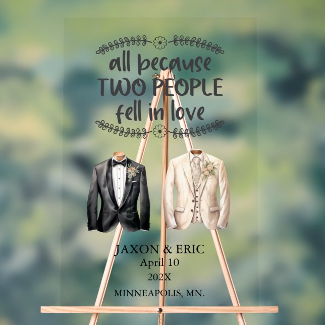 Gay All Because Two People Fell In Love Wedding (Neutre)