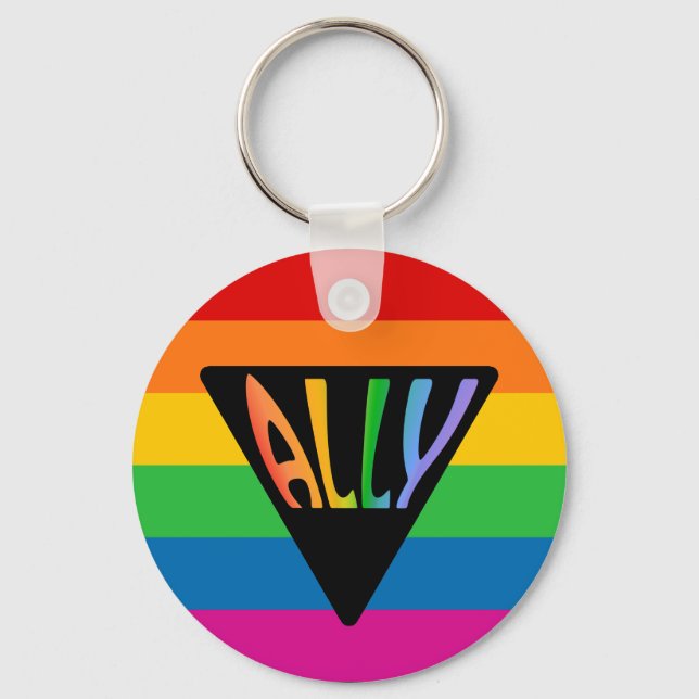 Gay Ally Triangle Schlüsselanhänger (Vorderseite)
