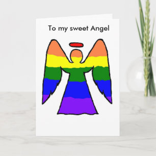 Gay Angel Weihnachtskarte Feiertagskarte