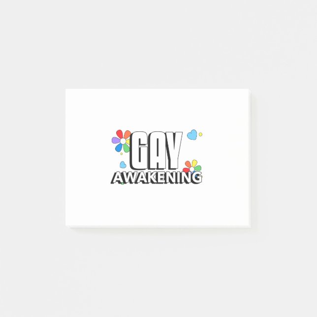 Gay Awakening Post-it Klebezettel (Vorderseite)