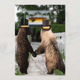 Gay Bär Hochzeit oder Zeremonie individuelle Einla Einladung