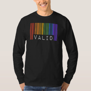 Gay Barcode Valid Lgbtq Ally Trendy Rainbow Pride T-Shirt