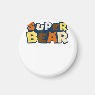 Gay Bären Shirt mit Bärenstolerflagge Super Bär Ga Magnet