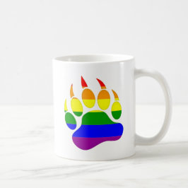 Gay Bear paw Rainbow Flag Kaffeetasse
