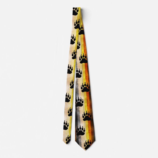 Gay Bear Paw Tie Krawatte (Rückseite)