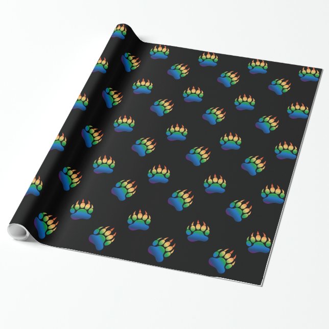 Gay Bear Pride Bear Paw Geschenkpapier (Ungerollt)