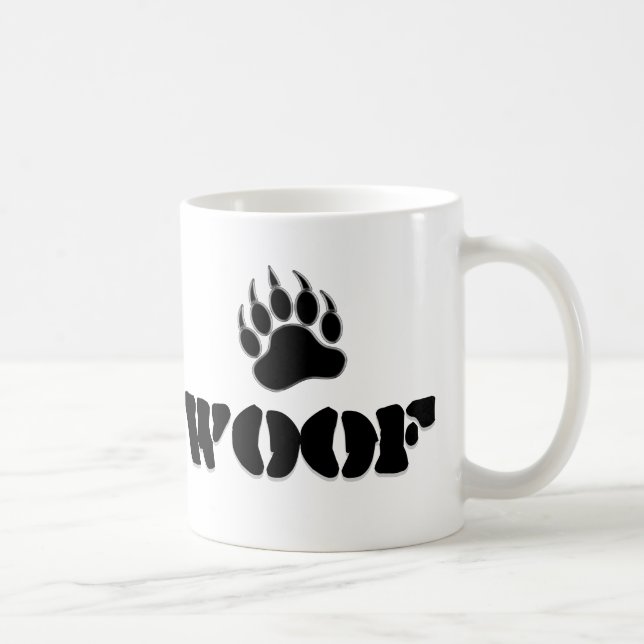 Gay Bear Pride Bear Paw WOOF Kaffeetasse (Rechts)