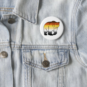 Gay Bear Pride Flag gefärbter Bär Button