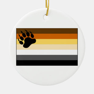 Gay Bear Pride Flag Keramikornament