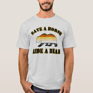 Gay Bear Pride Flag retten Pferdereiten T-Shirt