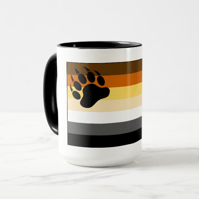 Gay Bear Pride Flag Tasse (Vorderseite Links)