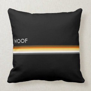 Gay Bear Pride Flag WOOF Masculine and Sleek Kissen