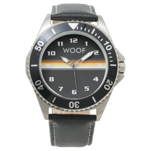 Gay Bear Pride Flag WOOF maskulin und schlank Armbanduhr