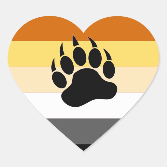 GAY BEAR PRIDE I HEART BEAR BEAR PAAR Herz-Aufkleber (Vorderseite)