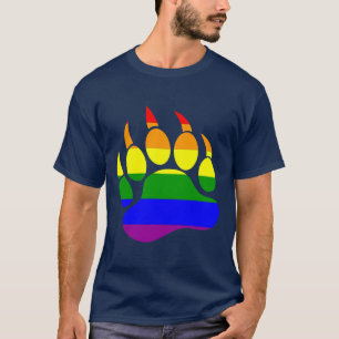 Gay Bear Pride Regenbogenflagge Bärenklaue T-Shirt