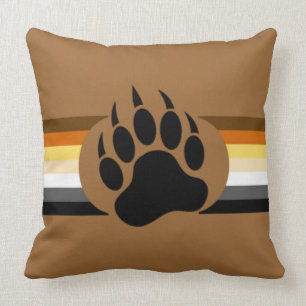 Gay Bear Prix Farben Streifen und Bärenpfade Kissen