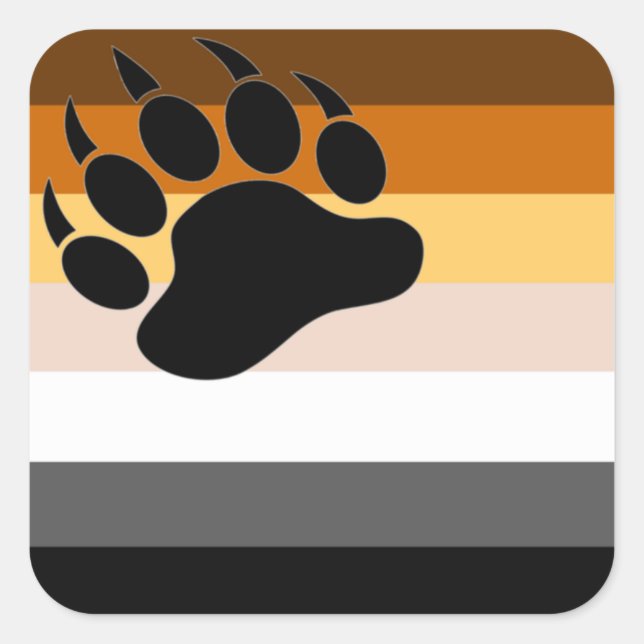 Gay Bear Prix - Square Stickers (Vorderseite)