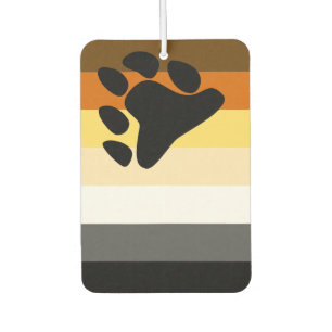 Gay Bear Stolperflagge trägt Paw Air Freshener Autolufterfrischer