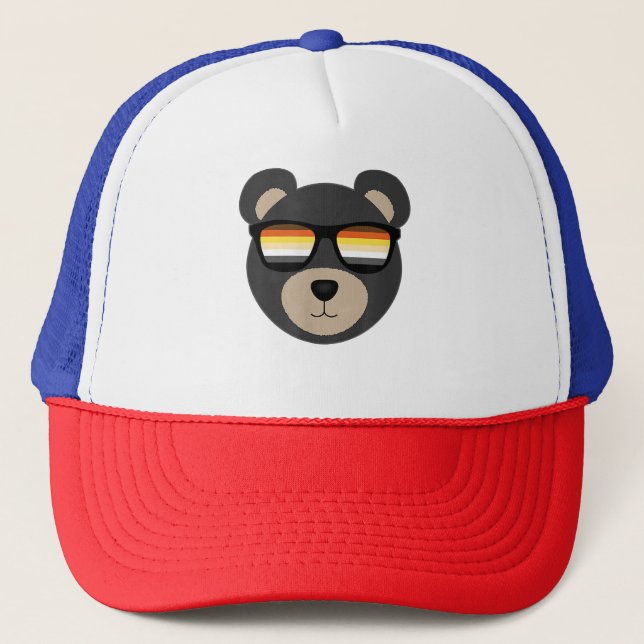 Gay Bear Sunglasslogo Truckerkappe (Vorderseite)