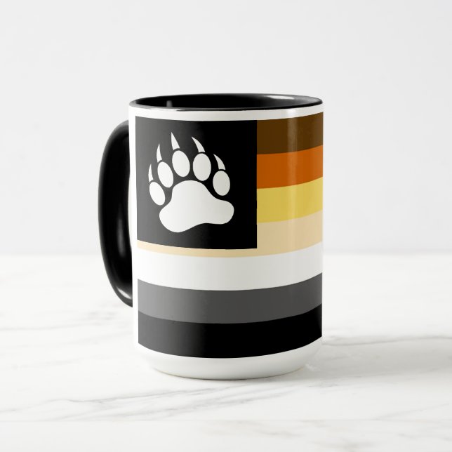 Gay Bears Pride Flag Bear Paw Tasse (Vorderseite Links)
