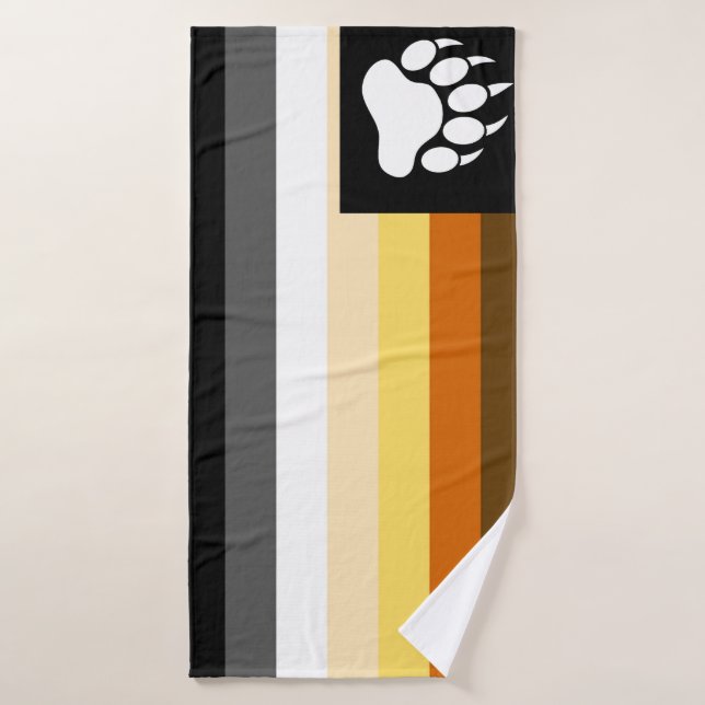 Gay Bears Pride Flag und Bärenpaare Badehandtuch (Badehandtuch)
