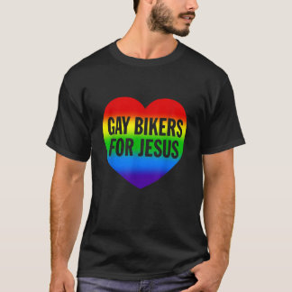 Gay Biker für Jesus LGBTQ Design T-Shirt