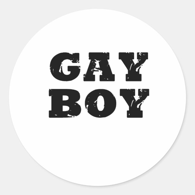 Gay Boy Runder Aufkleber (Vorderseite)