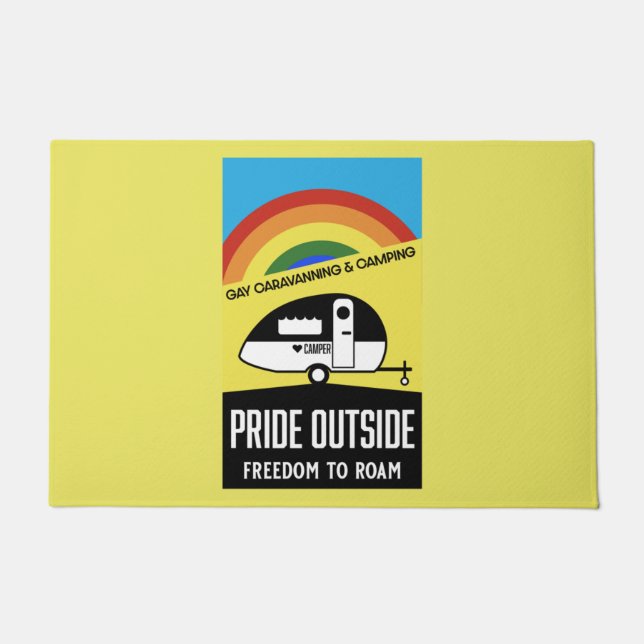 Gay Caravan Camping Fußmatte (Vorderseite)