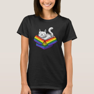 Gay Cat Pride Rainbow Niedlich Kitten Kitty Proud T-Shirt