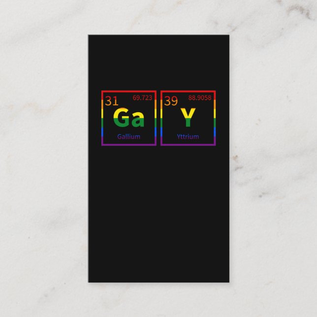 Gay Chemist LGBTQ Chemie Rainbow Colors Visitenkarte (Vorderseite)