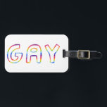 GAY Colorful Cool & Fun RAINBOW Gepäckanhänger<br><div class="desc">Karo diese süße und farbenfrohe Kunst aus,  die von mir für dich handgemacht wurde! Sie können Ihren eigenen Text hinzufügen oder die Farben ändern. Besuchen Sie meinen Shop für mehr!</div>