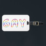 GAY Colorful Cool & Fun RAINBOW Gepäckanhänger<br><div class="desc">Karo diese süße und farbenfrohe Kunst aus,  die von mir für dich handgemacht wurde! Sie können Ihren eigenen Text hinzufügen oder die Farben ändern. Besuchen Sie meinen Shop für mehr!</div>