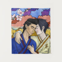 Gay Couple im Stil der japanischen Kunst Ukiyo-e