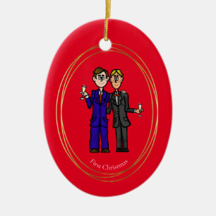 Gay Couple Premier Ornement de Noël